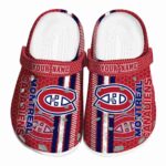 customized montreal canadiens contrasting stripes clog best selling