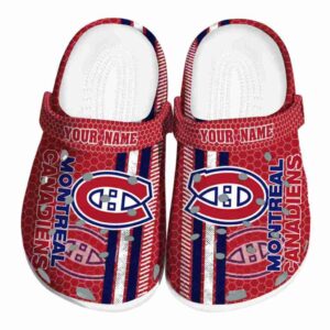 customized montreal canadiens contrasting stripes clog best selling