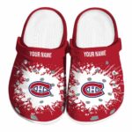 customized montreal canadiens splatter background clog best selling