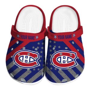 customized montreal canadiens star spangled graphic clog best selling