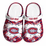 customized montreal canadiens zigzag paint burst clog best selling
