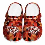 customized nashville predators autumn leaves clog best selling