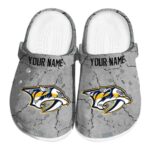 customized nashville predators cracked texture clog best selling
