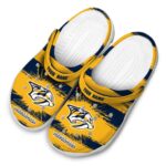 customized nashville predators paint splatter graphics clog best selling