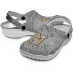customized navy midshipmen cracked texture clog best selling