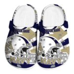 customized navy midshipmen football helmet clog best selling