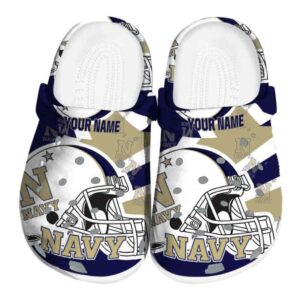 customized navy midshipmen football helmet clog best selling