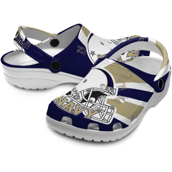 customized navy midshipmen football helmet clog high quality