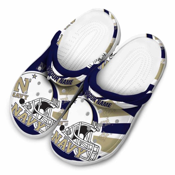 customized navy midshipmen football helmet clog latest model
