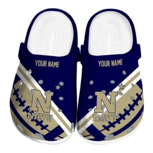 customized navy midshipmen football motif clog best selling
