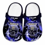 customized navy midshipmen gothic skull clog best selling