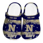 customized navy midshipmen paint splatter graphics clog best selling