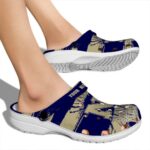 customized navy midshipmen paint splatter graphics clog best selling