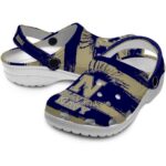 customized navy midshipmen paint splatter graphics clog best selling