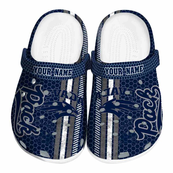 customized nevada wolf pack contrasting stripes clog best selling