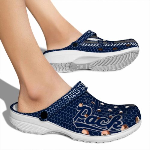 customized nevada wolf pack contrasting stripes clog fashion forward