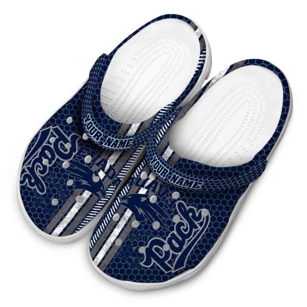 customized nevada wolf pack contrasting stripes clog latest model