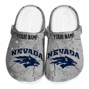 customized nevada wolf pack cracked texture clog best selling