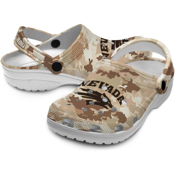 customized nevada wolf pack desert camo clog high quality