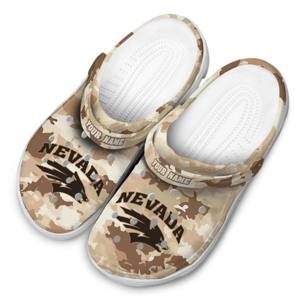 customized nevada wolf pack desert camo clog latest model
