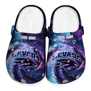 customized nevada wolf pack galaxy swirl clog best selling