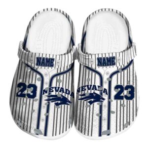 customized nevada wolf pack pinstripe pattern clog best selling
