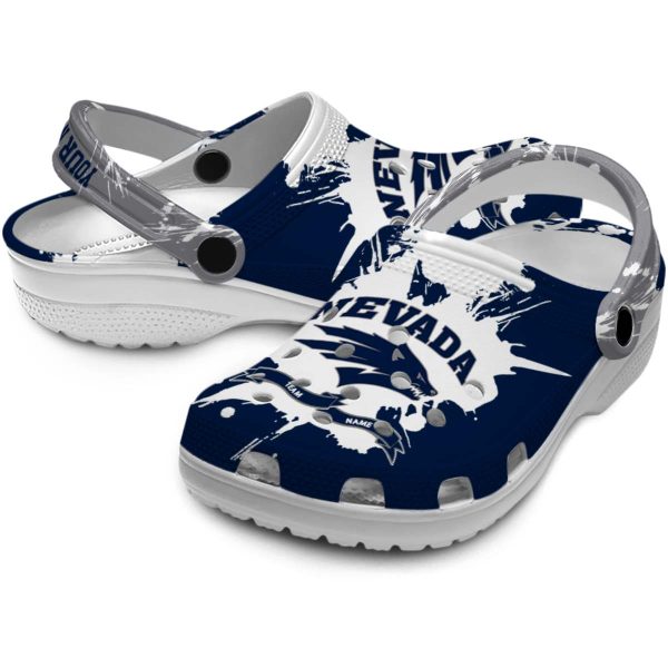 customized nevada wolf pack splatter pattern clog high quality