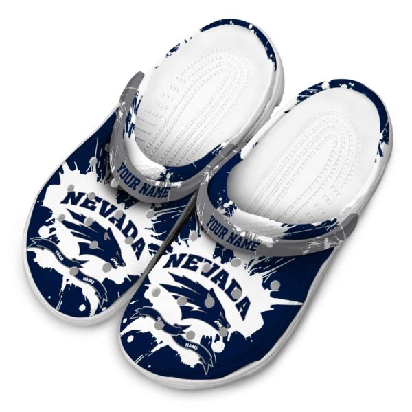 customized nevada wolf pack splatter pattern clog latest model
