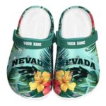 customized nevada wolf pack tropical vibes clog best selling