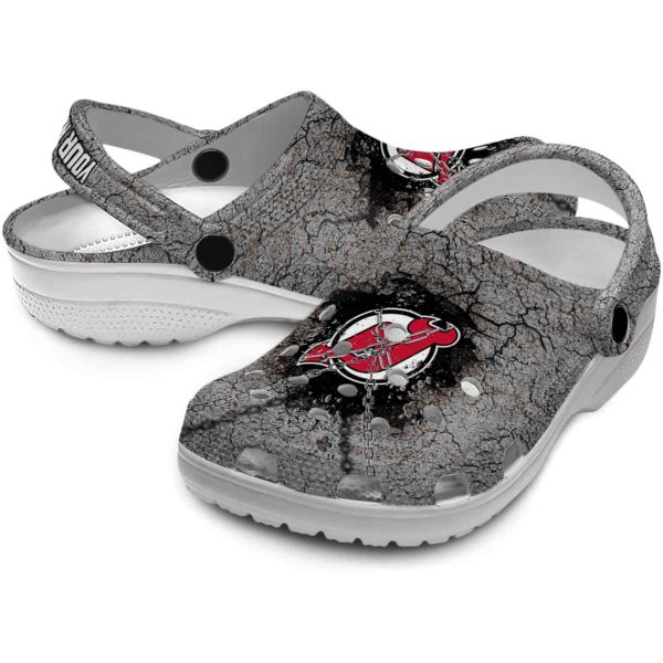 customized new jersey devils cracked ground texture clog high quality