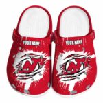 customized new jersey devils splash motif background clog best selling