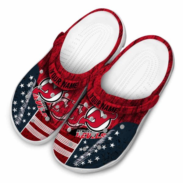 customized new jersey devils star spangled side pattern clog latest model