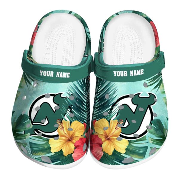 customized new jersey devils tropical vibes clog best selling