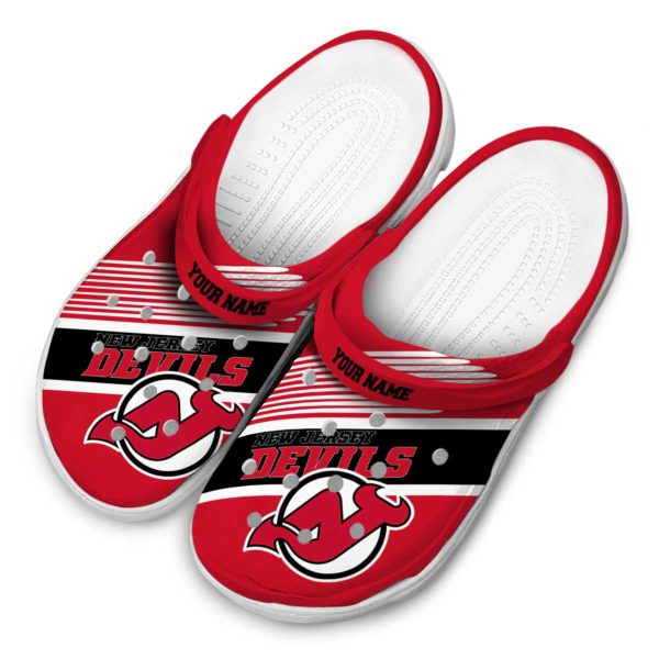customized new jersey devils vibrant dual tone clog latest model