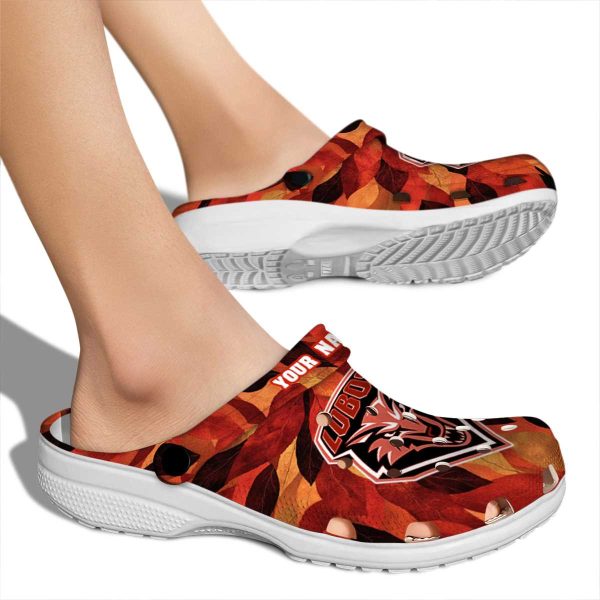 customized new mexico lobos autumn leaves clog fashion forward
