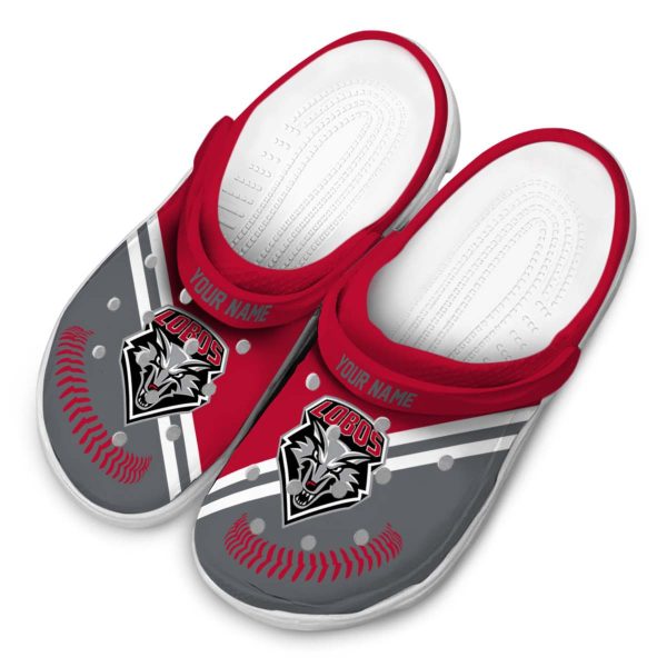 customized new mexico lobos baseball motif clog latest model