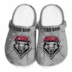 customized new mexico lobos cracked texture clog best selling