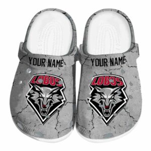 customized new mexico lobos cracked texture clog best selling