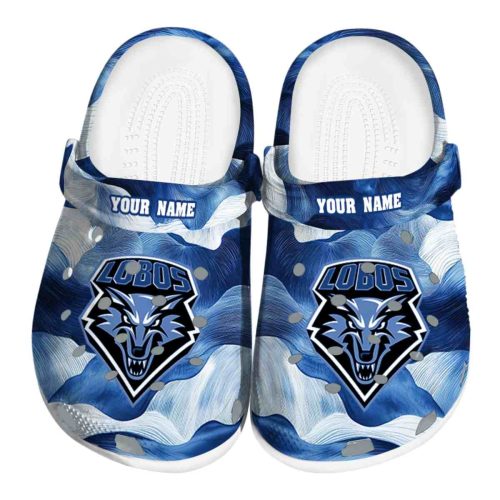 customized new mexico lobos ocean waves clog best selling