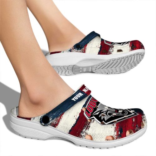 customized new mexico lobos patriotic stripes clog fashion forward