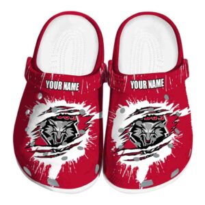 customized new mexico lobos splash motif background clog best selling