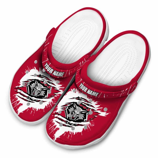 customized new mexico lobos splash motif background clog latest model