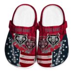 customized new mexico lobos star spangled side pattern clog best selling