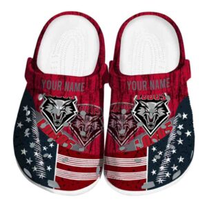 customized new mexico lobos star spangled side pattern clog best selling