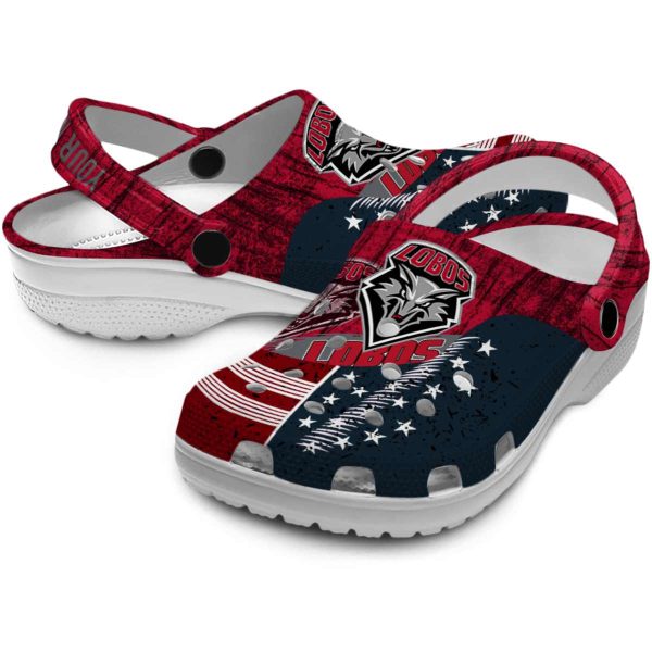 customized new mexico lobos star spangled side pattern clog high quality