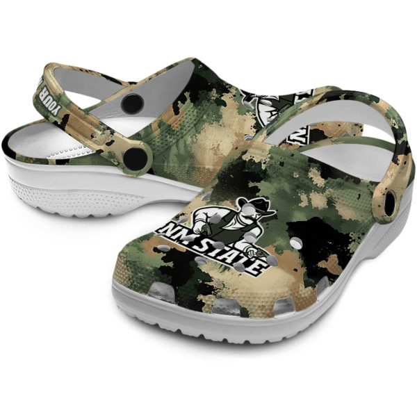 customized new mexico state aggies camouflage craze clog high quality