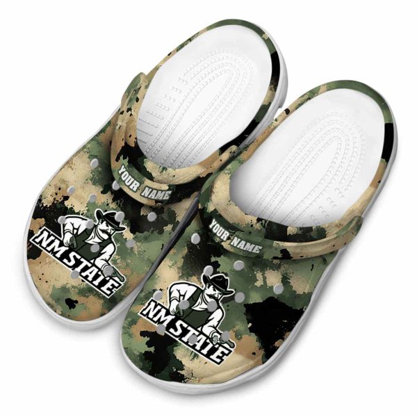 customized new mexico state aggies camouflage craze clog latest model