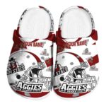 customized new mexico state aggies football helmet clog best selling