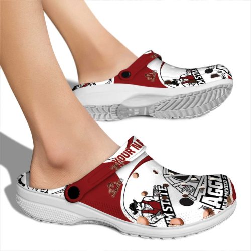 customized new mexico state aggies football helmet clog fashion forward