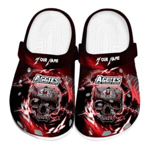 customized new mexico state aggies gothic skull clog best selling